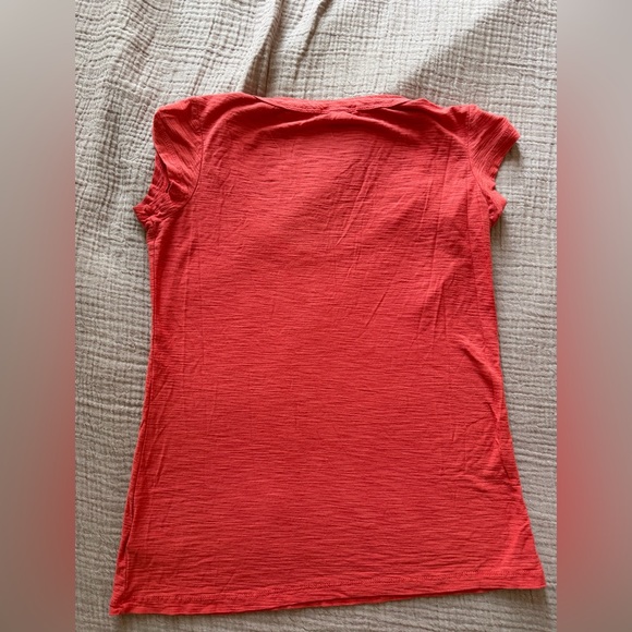 James Perse Coral Scoop Neck Tee | Lightweight Cotton T-Shirt | Medium - Picture 3 of 5